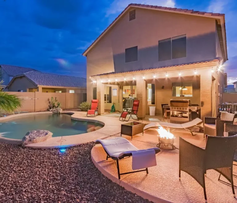 desert oasis backyard