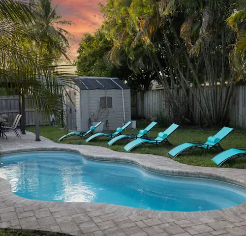 exclusive villa backyard