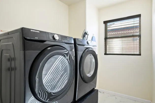 sunlit villa laundry area